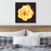 Toile Rose jaune sur noir mat (Insitu(Chambre))