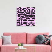Toile rose noir (Insitu(Salon))