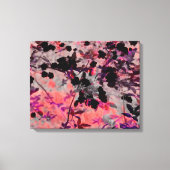 Toile Rose noir romantique asiatique style fleur motif a (Recto)