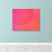 Toile rose, orange, moderne, simple, cool, art tendance (Insitu (Plancher de Bois))