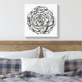 Toile Rose ornemental Abstrait 6 (Insitu(Chambre))