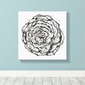 Toile Rose ornemental Abstrait 6 (Insitu (Plancher de Bois))