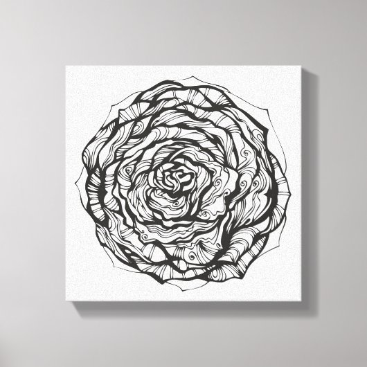 Toile Rose ornemental Abstrait 6 (Recto)