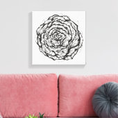 Toile Rose ornemental Abstrait 6 (Insitu(Salon))