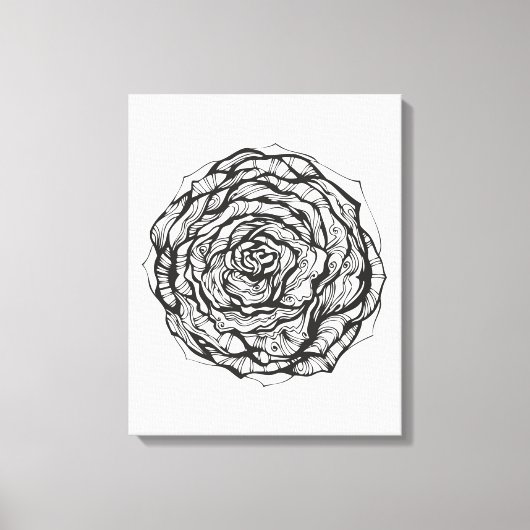 Toile Rose ornemental Abstrait 6 (Recto)