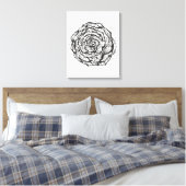 Toile Rose ornemental Abstrait 6 (Insitu(Chambre))