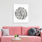 Toile Rose ornemental Abstrait 6 (Insitu(Salon))