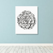 Toile Rose ornemental Abstrait 6 (Insitu (Plancher de Bois))