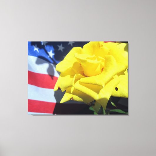 Toile rose Patriotique Jaune (Recto)