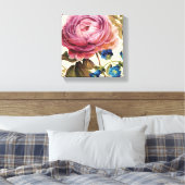 Toile Rose rose en pleine floraison (Insitu(Chambre))