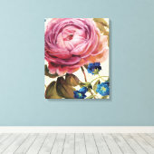 Toile Rose rose en pleine floraison (Insitu (Plancher de Bois))