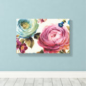 Toile Rose rose et bleu (Insitu (Plancher de Bois))