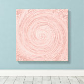 Toile Rose Rose Or Blush Cercles Abstraits Spirale (Insitu (Plancher de Bois))