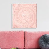 Toile Rose Rose Or Blush Cercles Abstraits Spirale (Insitu(Salon))