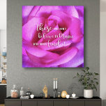 Toile Rose Rose Photo Croire En Citation Magique Script<br><div class="desc">"Ceux qui ne croient pas à la magie ne la trouveront jamais." Une photo de fond d'une rose violet vif vous donne envie de vous sentir inspirée. Prenez le temps de vous détendre et de respirer la beauté de ce rose géant. Des fleurs fraîches me font toujours sourire. Fait un...</div>