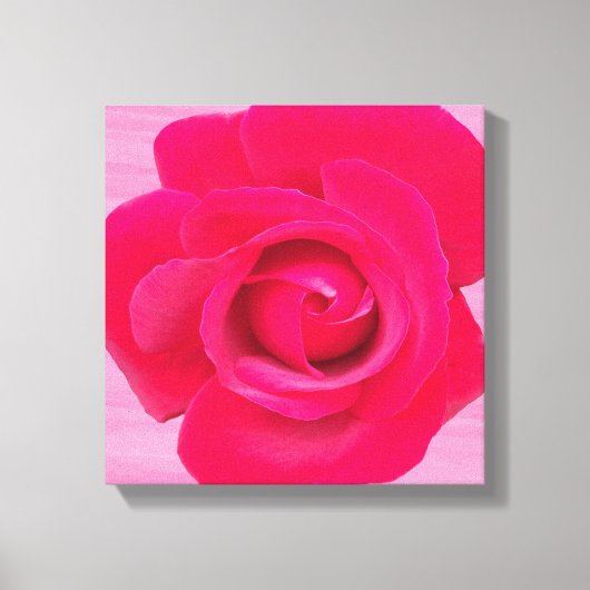 Toile Rose rose rouge romantique (Recto)