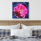 Toile Rose rose Sur Fleur Tint Bleu (Insitu(Chambre))