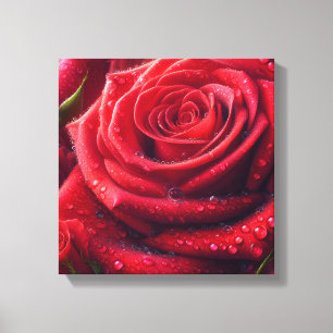 Toile rose rouge-