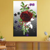 Toile Rose rouge (Insitu(Salon))