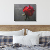 Toile Rose rouge, citation Rumi, 14" x 11" - PETITE (Insitu(Chambre))