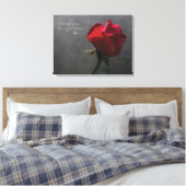 Toile Rose rouge, citation Rumi, 24" x 18" - MOYEN (Insitu(Chambre))