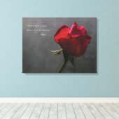 Toile Rose rouge, citation Rumi, 24" x 18" - MOYEN (Insitu (Plancher de Bois))