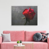 Toile Rose rouge, citation Rumi, 24" x 18" - MOYEN (Insitu(Salon))