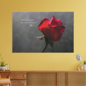 Toile Rose rouge, citation Rumi, ~ 60" x 40" - EXTRA GRA (Insitu(Salon))