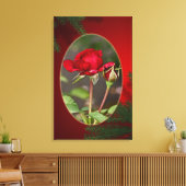 Toile Rose rouge et "Bud"dy - Noël (Insitu(Salon))
