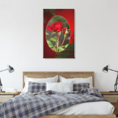 Toile Rose rouge et "Bud"dy - Noël (Insitu(Chambre))