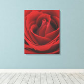 Toile Rose rouge florissante (Insitu (Plancher de Bois))