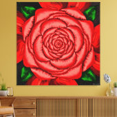 Toile Rose Rubis Radieuse (Insitu(Salon))