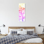 Toile Rose violet orange jaune blanc moderne Abstrait (Insitu(Chambre))