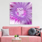 Toile Rose violet passion Fleur Art Abstrait Fractal (Insitu(Salon))