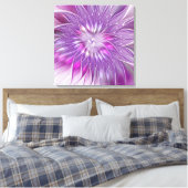 Toile Rose violet passion Fleur Art Abstrait Fractal (Insitu(Chambre))