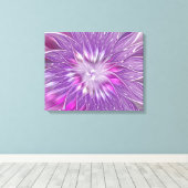 Toile Rose violet passion Fleur Art Abstrait Fractal (Insitu (Plancher de Bois))