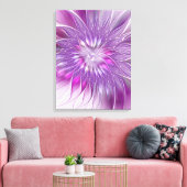 Toile Rose violet passion Fleur Art Abstrait Fractal (Insitu(Salon))