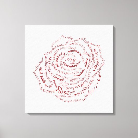 Toile Rose Word World Imprimer (Recto)