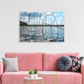 Toile Roseaux et reflets sur le lac Rice (Insitu(Salon))