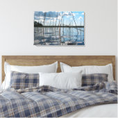 Toile Roseaux et reflets sur le lac Rice (Insitu(Chambre))