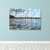 Toile Roseaux et reflets sur le lac Rice (Insitu (Plancher de Bois))