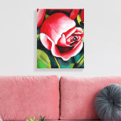 Toile Rosebud rose aquarelle peinture art fleur (Insitu(Salon))