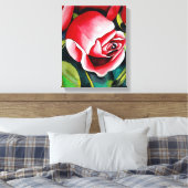 Toile Rosebud rose aquarelle peinture art fleur (Insitu(Chambre))