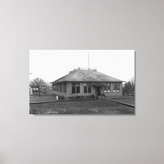 Toile Roseburg, OU Vue de l'école publique West Side (Recto)