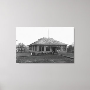 Toile Roseburg, OU vue d'école d'Etat de côté Ouest
