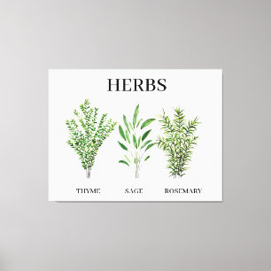 Toile Rosemary Herbes de Sage de thym Cuisine culinaire 