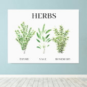 Toile Rosemary Herbes de Sage de thym Cuisine culinaire (Insitu (Plancher de Bois))