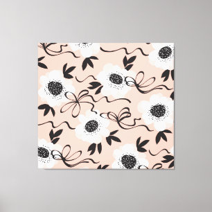 Toile roses Abstraits, couleurs pâles, motif vintage.