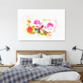 Toile Roses aquarelle (Insitu(Chambre))