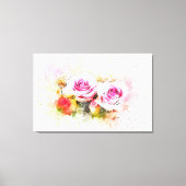 Toile Roses aquarelle (Recto)